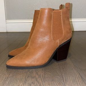 Brown Chunky Heel Boots